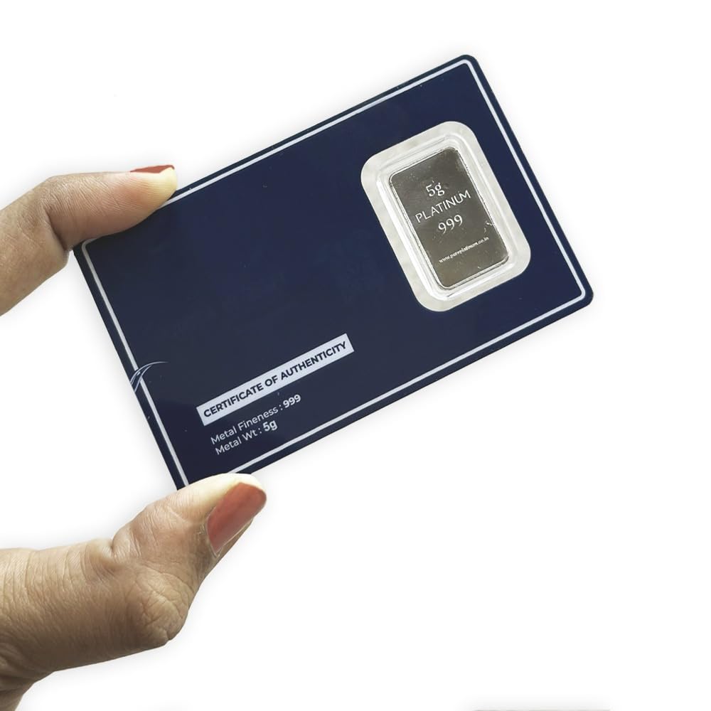 5 Gram Platinum Bar of 999 Fineness