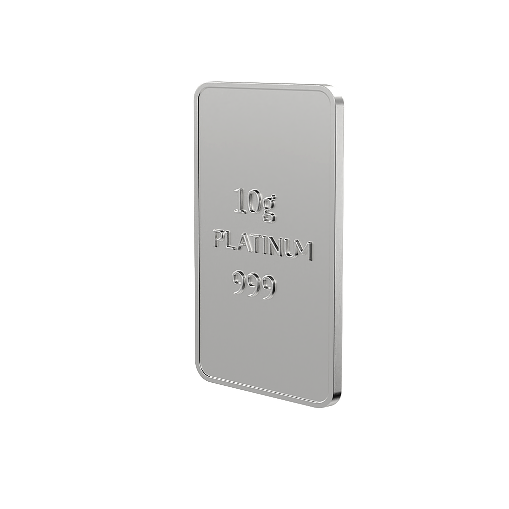 10 Gram Platinum Bar of 999 Fineness